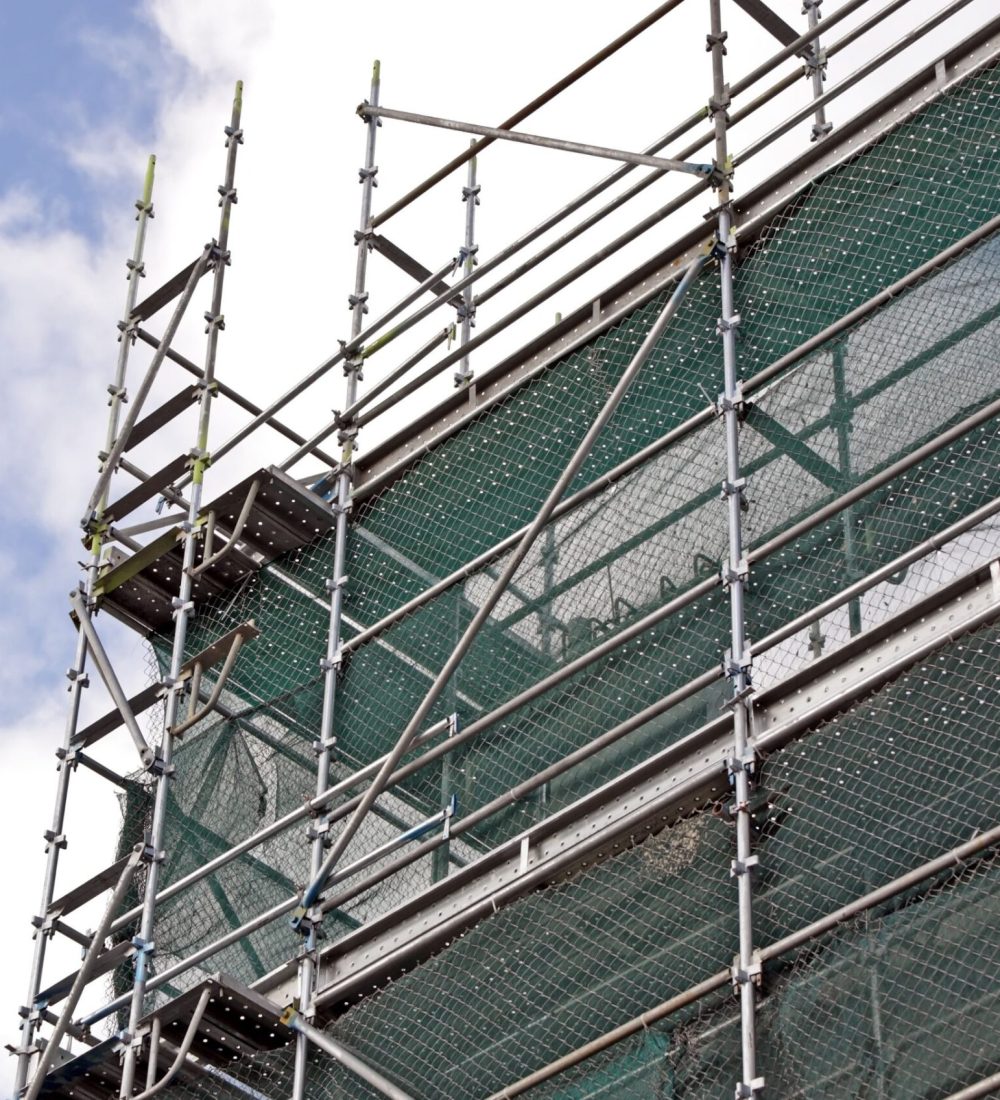 Gerüst für Bauarbeiten